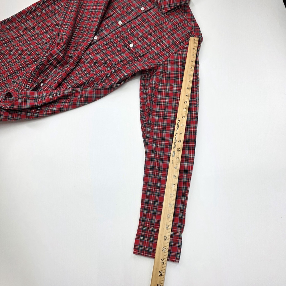 Americana Workwear Vincenzo di Ruggiero Flannel Men’s 16.5 Red Tartan Italian... - Picture 12 of 13